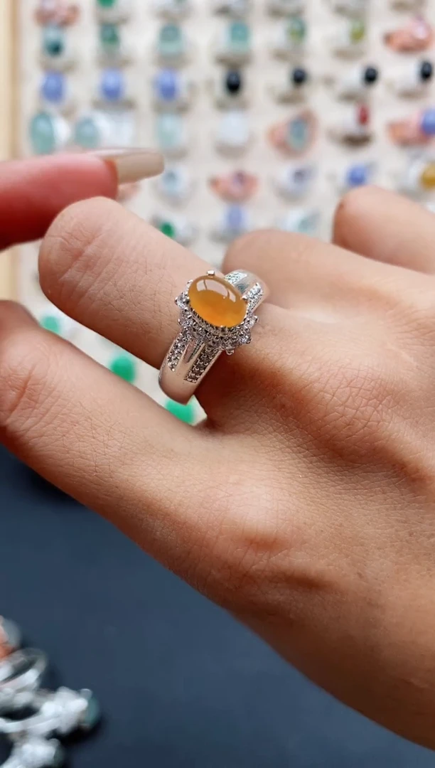 翡翠戒指未镶嵌缅甸天然A货翡翠22   2-7