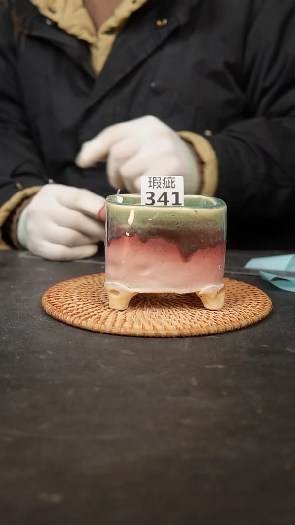 【闪购商品】瓷片341泥泥手工花盆