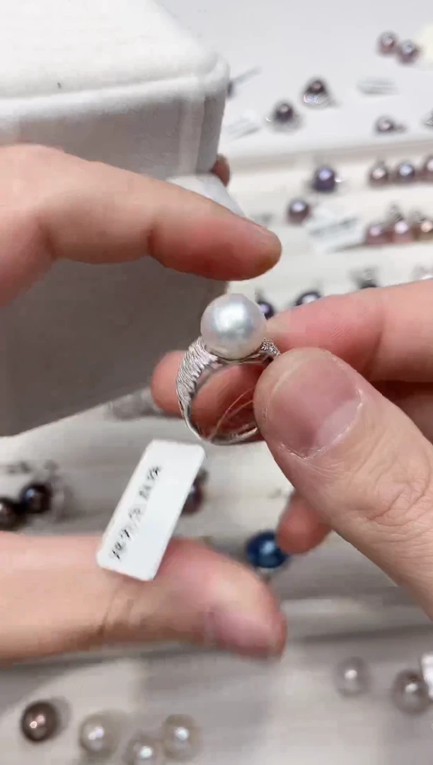 【闪购商品】淡水珍珠戒指银S925镶嵌戒指