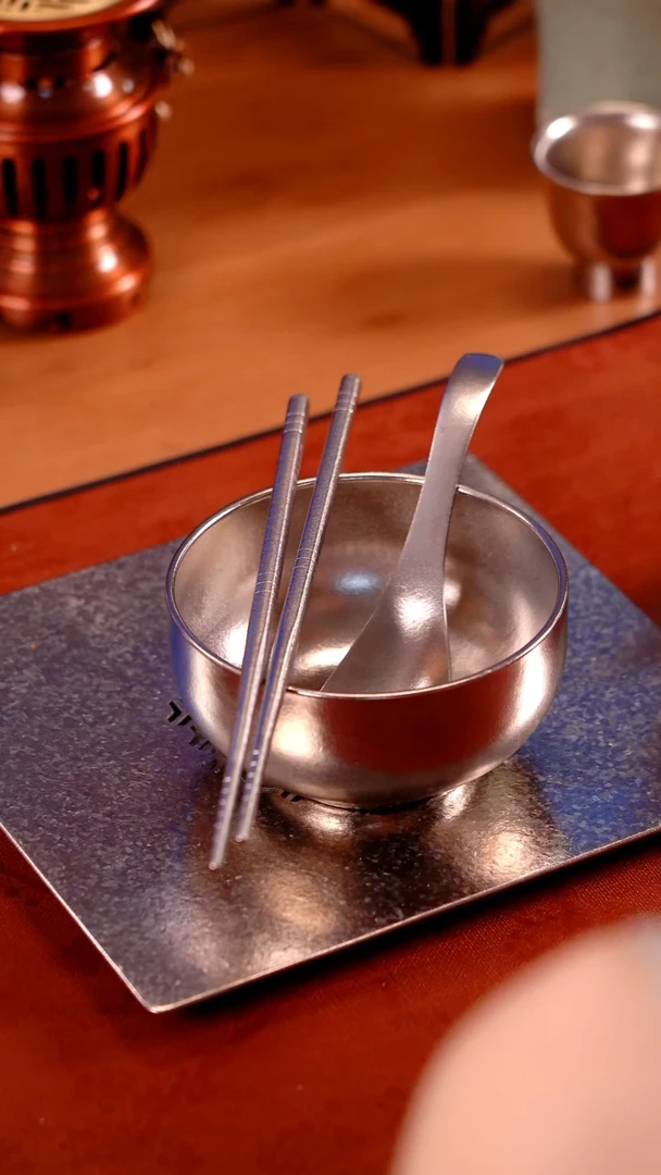 @@器态纯钛钛碗银色+钛筷+钛勺