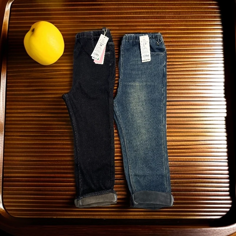 孕妇裤高品质加绒牛仔烟管牛仔小个子加绒牛仔显瘦直筒