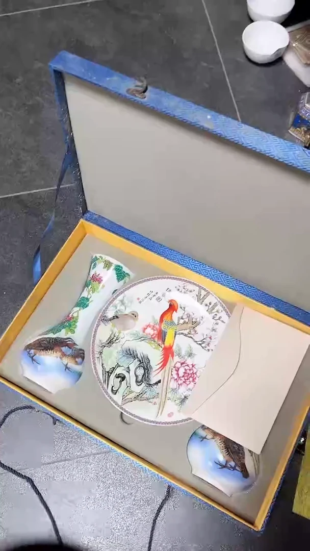 【闪购商品】瓷陶瓷摆件三件套