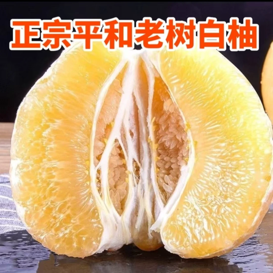 正宗福建平和琯溪白柚精选果皮薄多汁白肉柚子新鲜水果