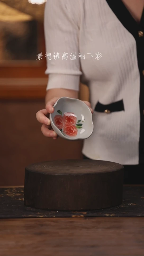 陶瓷景德镇高温釉下手绘陶瓷592
