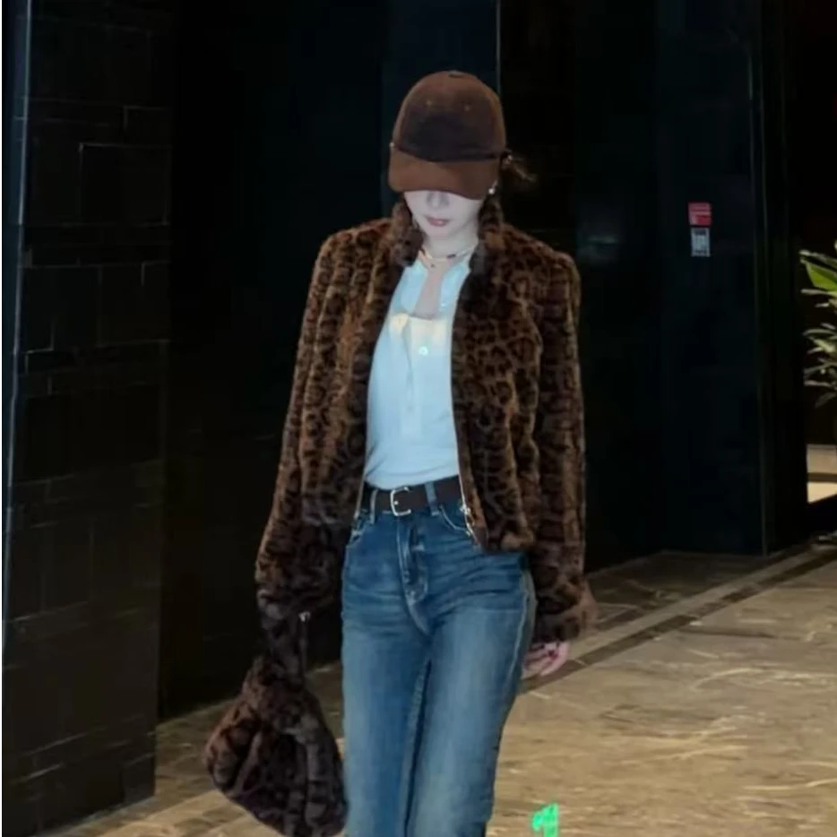 【AS中古豹】25新环保仿生貂毛廓形防风皮草外套 AS25DMNWT05697