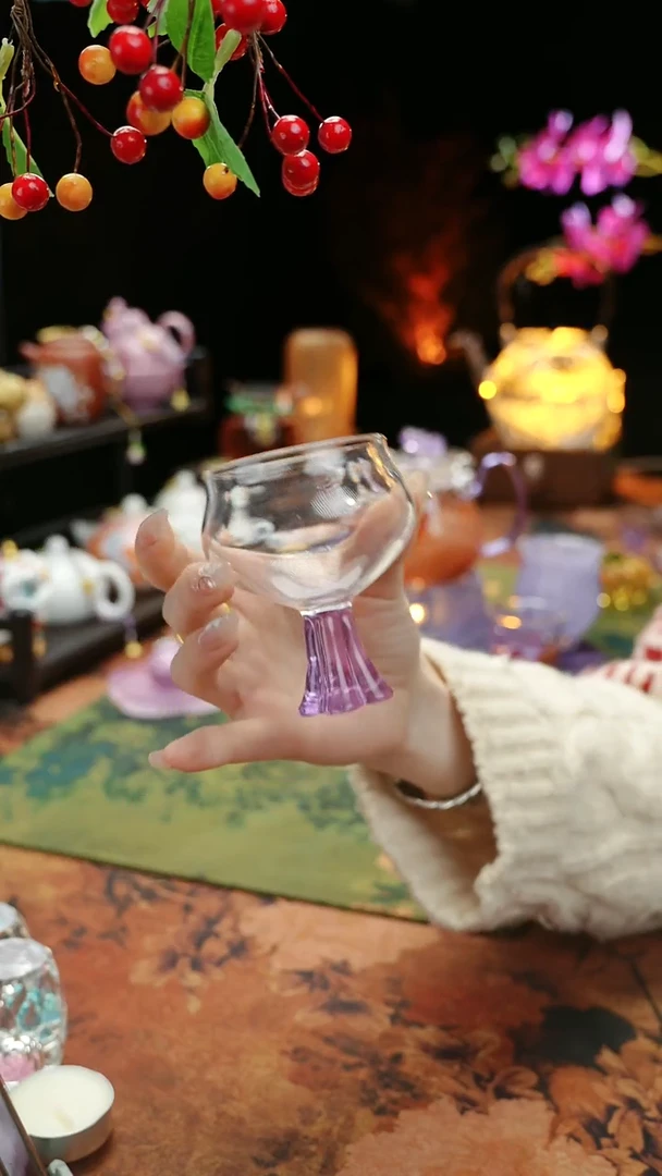 【闪购商品】紫色高足主人杯60cc@@@@@@@