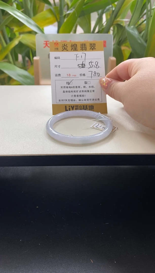 未镶嵌手镯翡翠56圈口编码f17