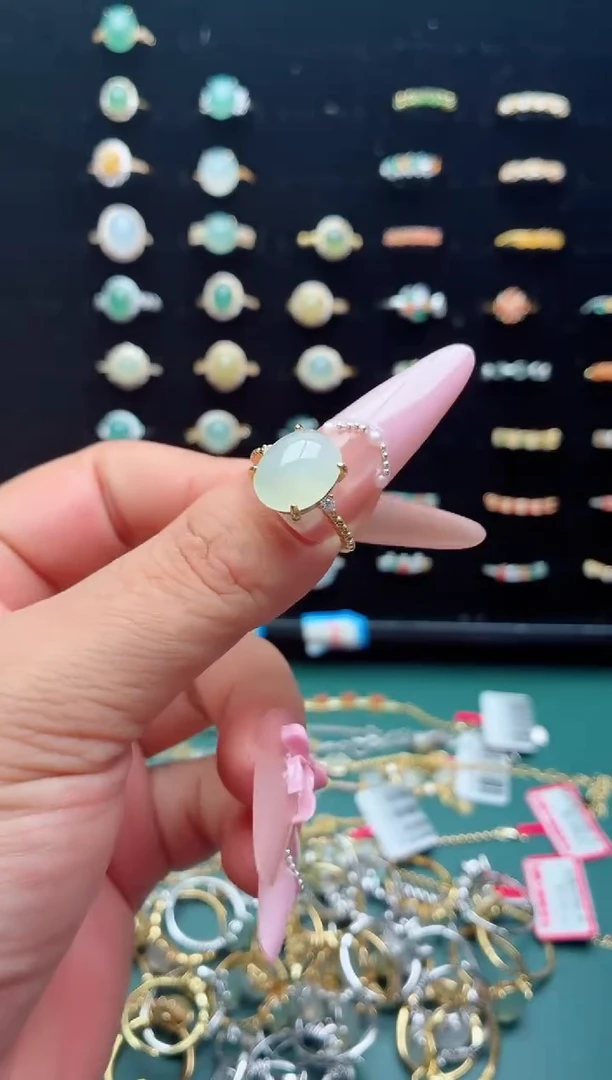 吊坠(不含链)银S925镶嵌翡翠.