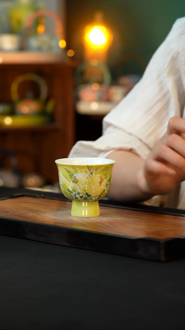 杯手绘心瓷陶瓷浮力