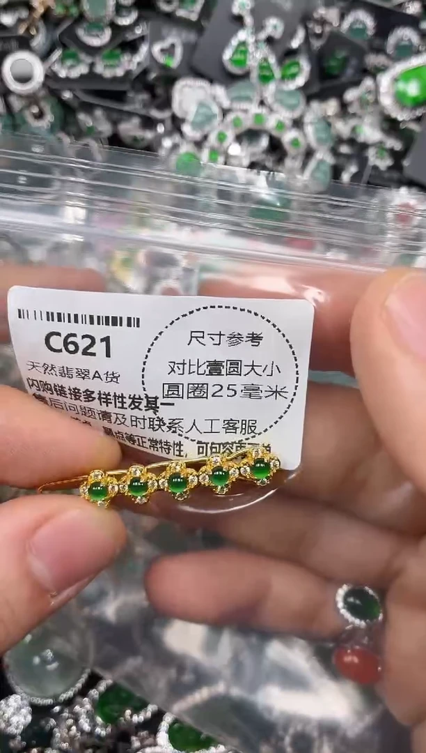 颈饰未镶嵌翡翠C621发夹