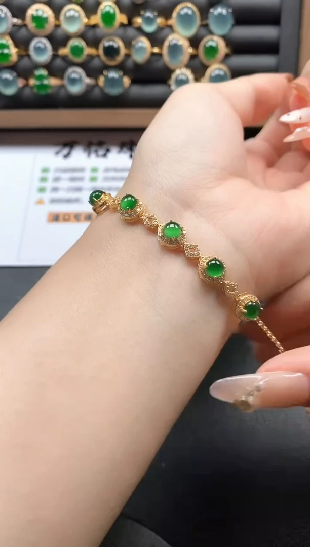 银S925镶嵌戒指翡翠51511