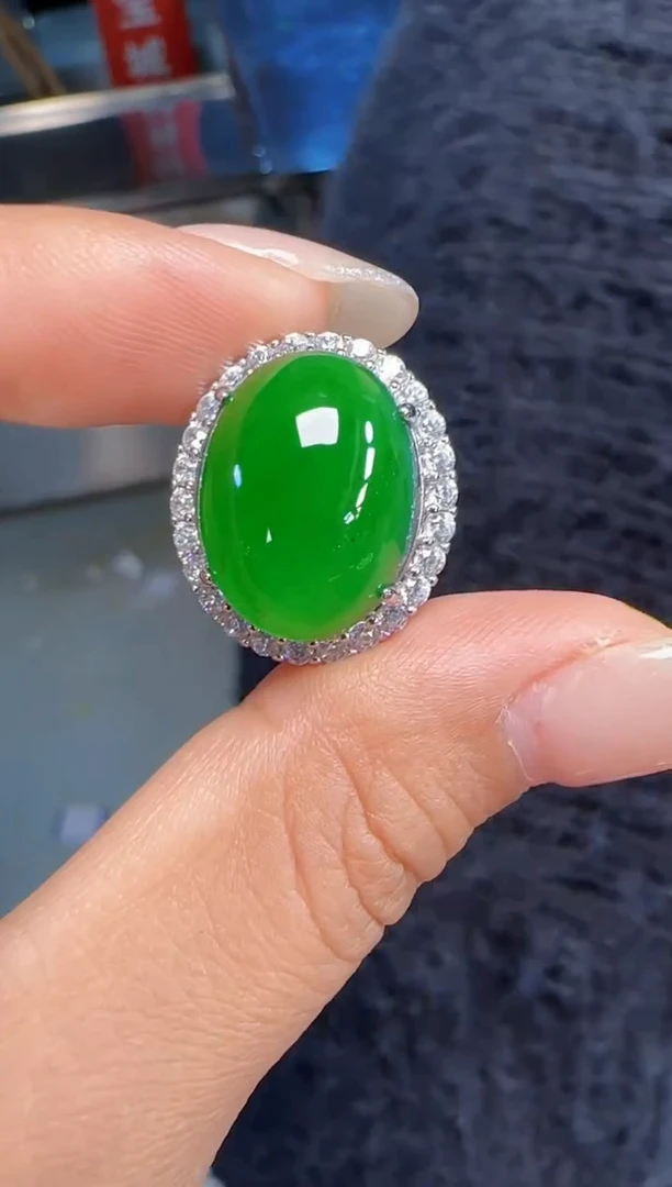 未镶嵌定制翡翠翡翠戒指279