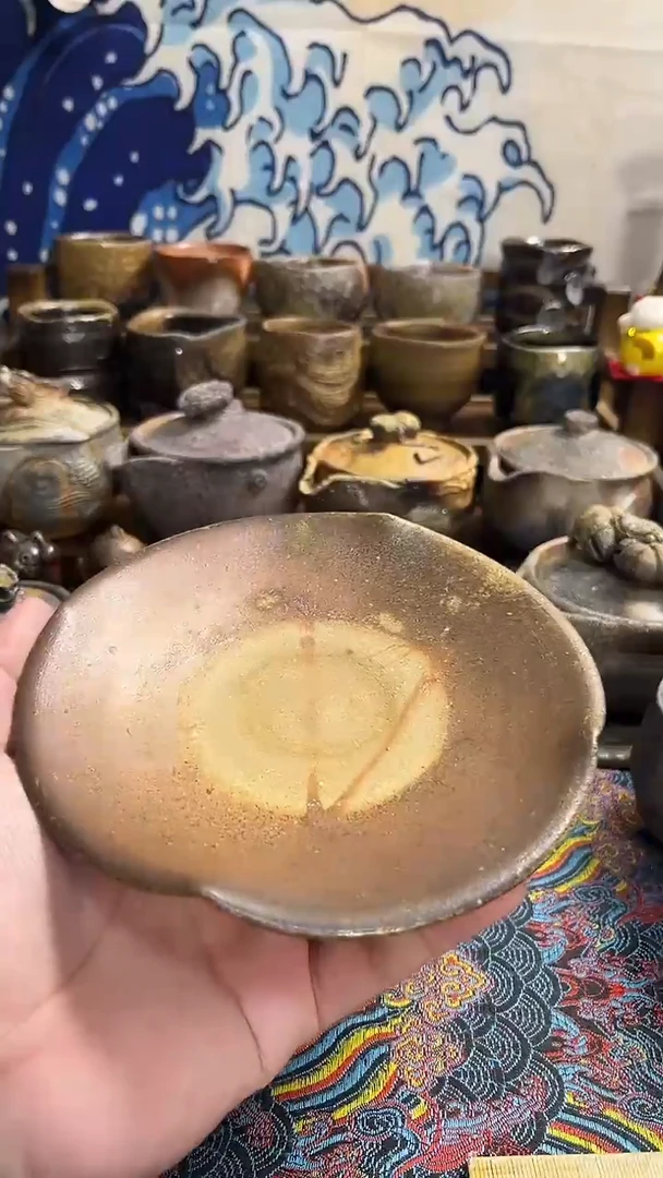 壶承日式备前烧茶具茶周边