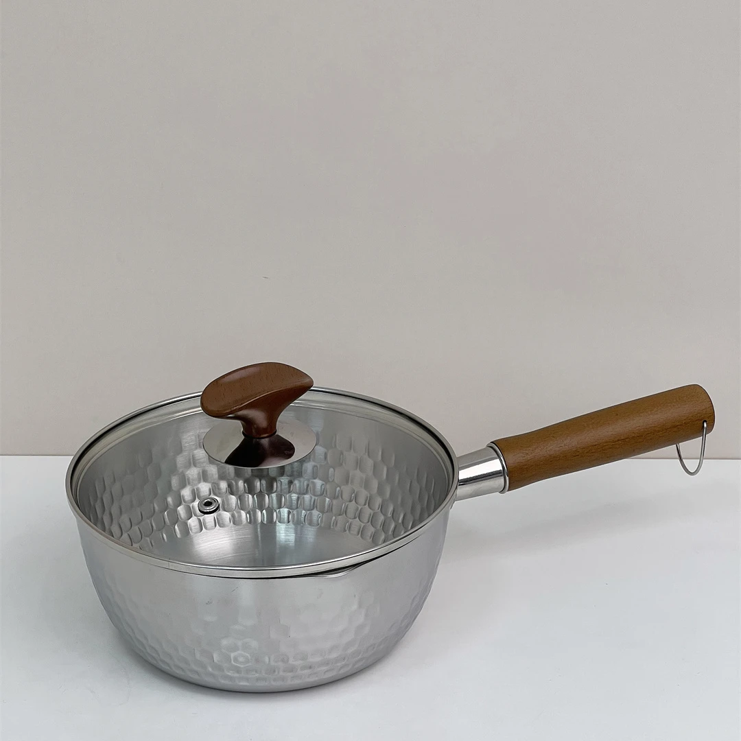 【18-20cm】家用不粘雪平锅 18/10煎锅家用泡面锅辅食锅加厚日式