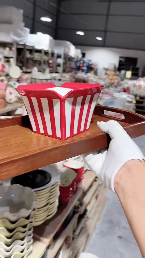 碗条纹收纳盒微瑕 凑满20元包邮