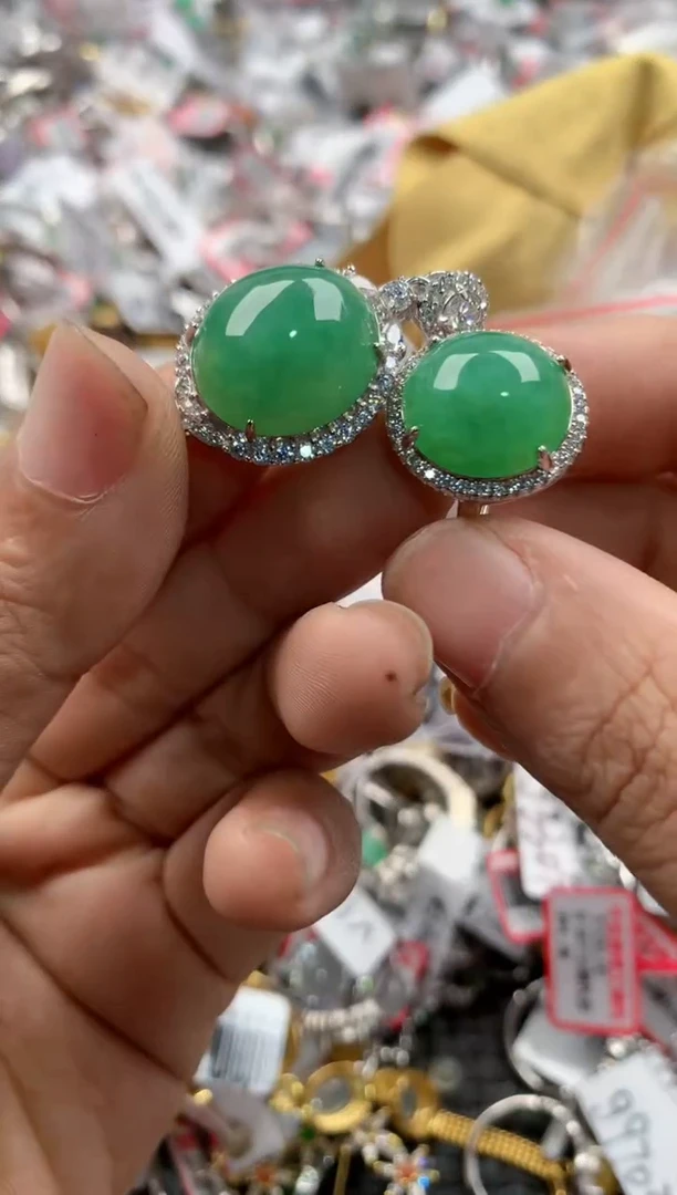 银S925镶嵌戒指翡翠555                4