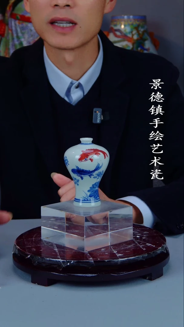 瓶陶景德镇手工手绘陶瓷摆件5