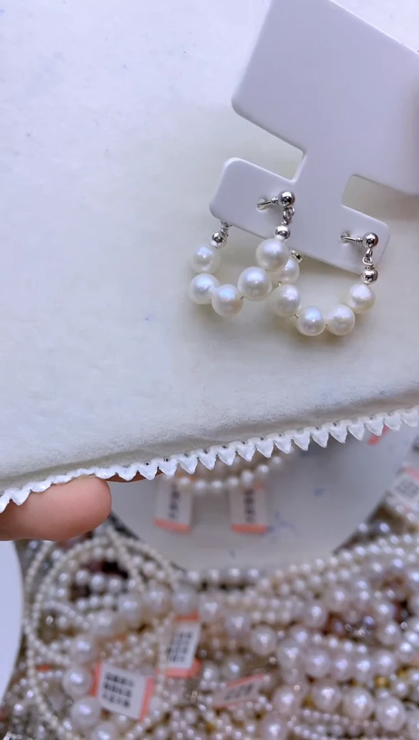 未镶嵌淡水珍珠1耳钉