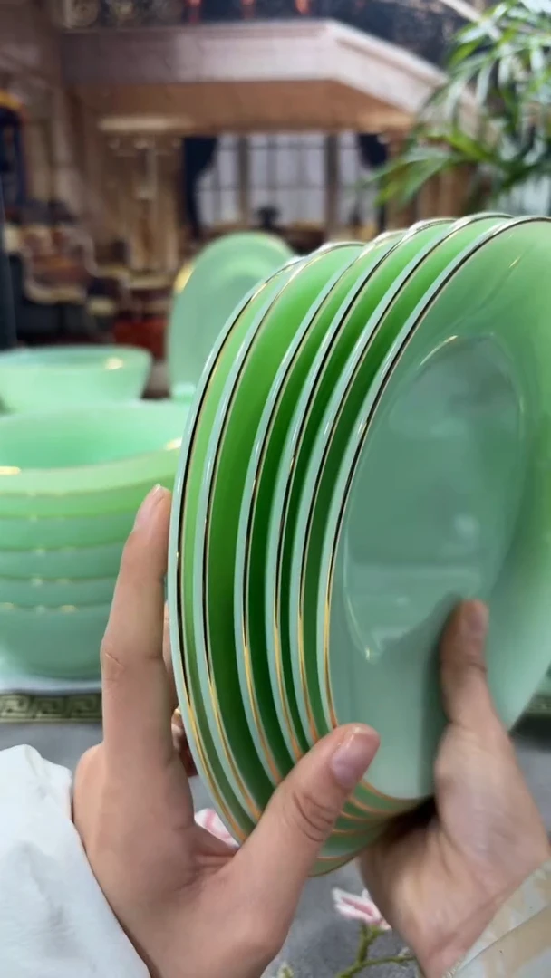 【闪购商品】...  8英寸深盘6个  玉瓷【贝美】