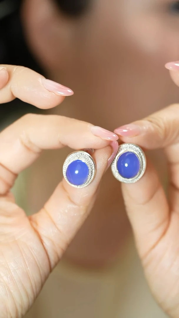 【闪购商品】玛瑙/玉髓耳饰未镶嵌支持48小时鉴赏