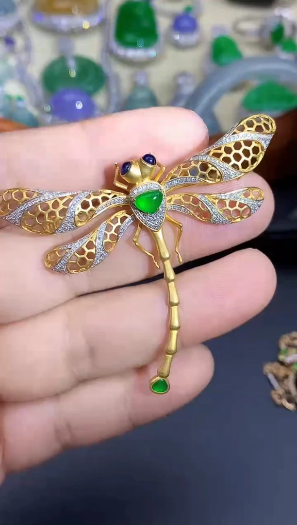 颈饰18K金镶嵌翡翠626-中国好珍宝