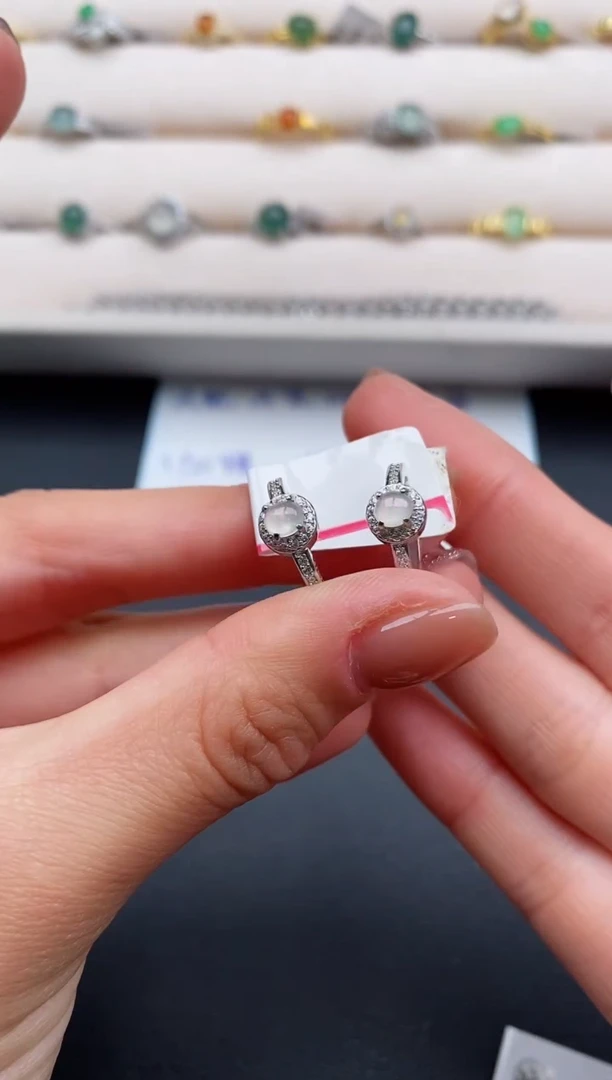 银S925镶嵌戒指翡翠7777777+1