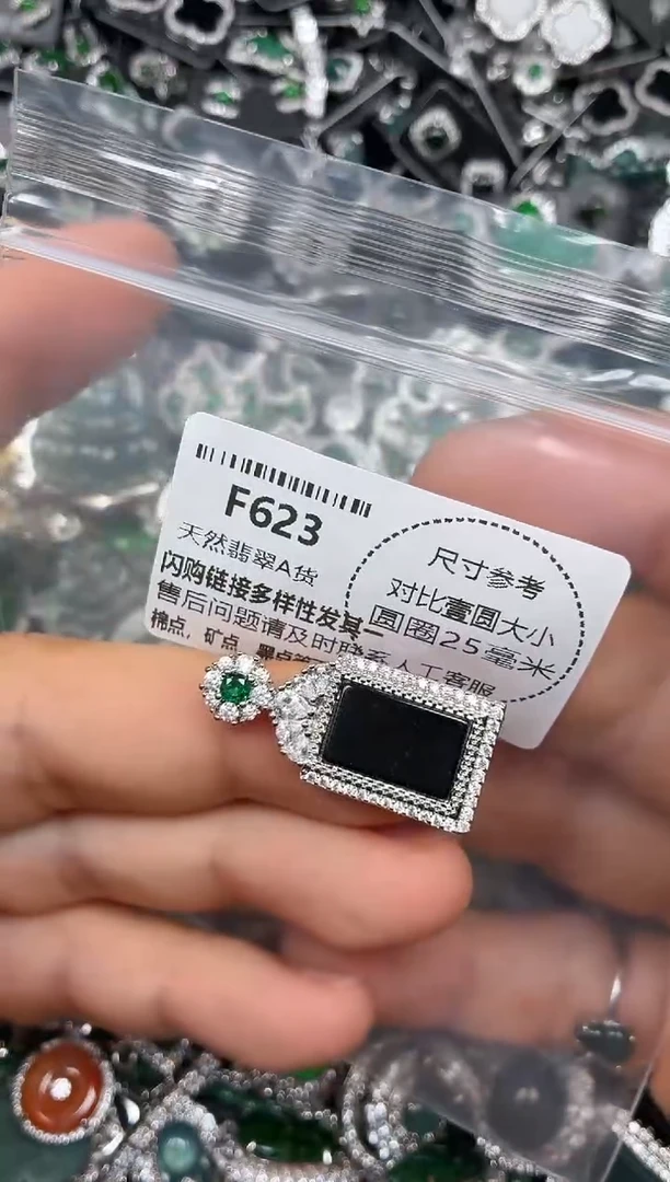 颈饰未镶嵌翡翠F623吊坠