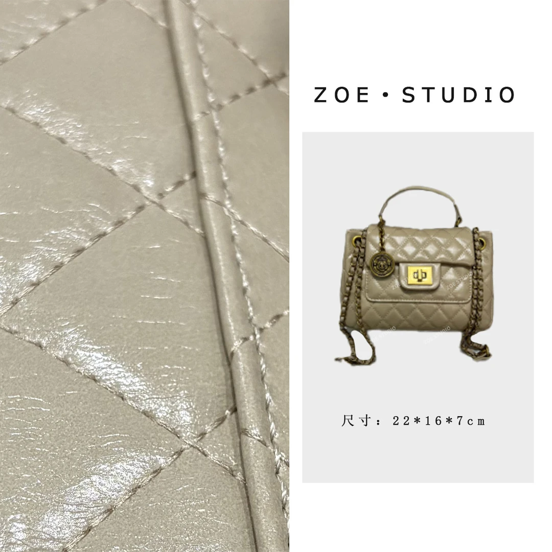 【佐伊甄选】ZT-D7162-奶茶色时尚简约通勤休闲百搭腋下斜挎包包