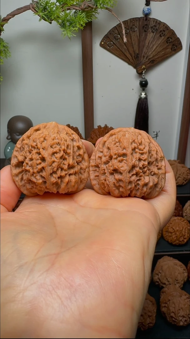 把件文玩核桃南将石 边44