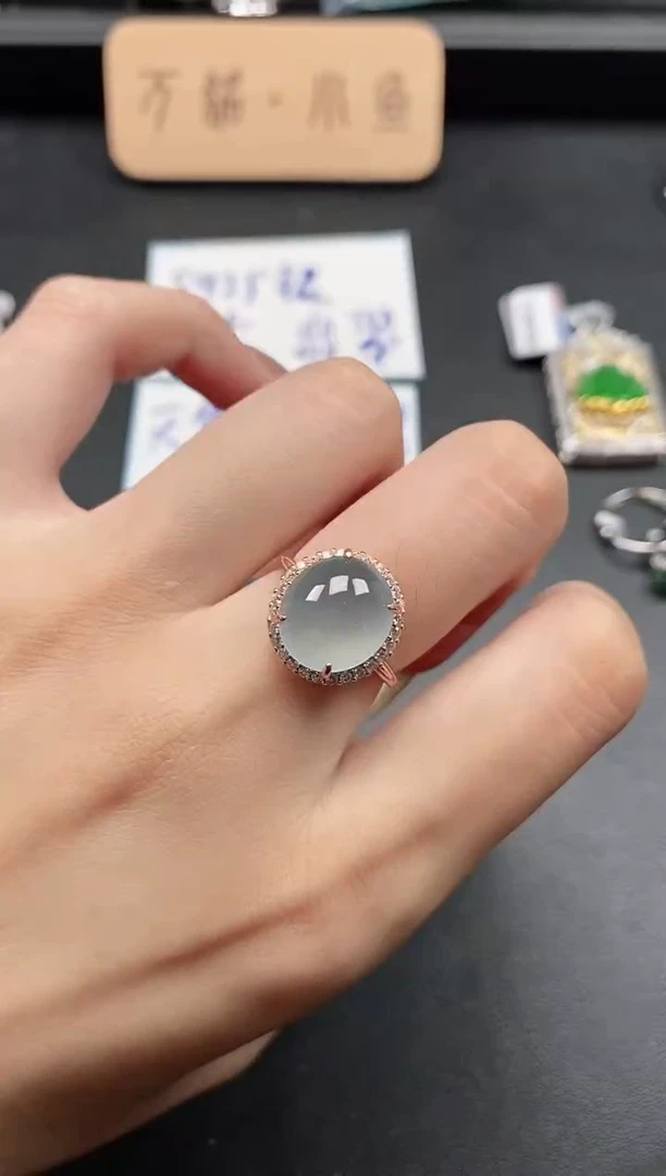 银S925镶嵌戒指翡翠51511