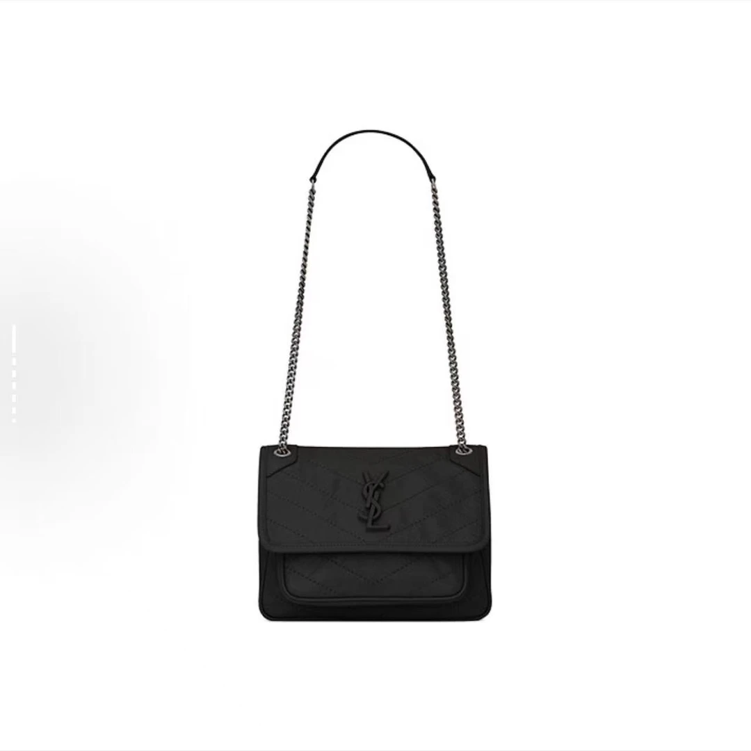 99新 YSL/圣罗兰  圣罗兰黑色Niki小号单肩包THFP251