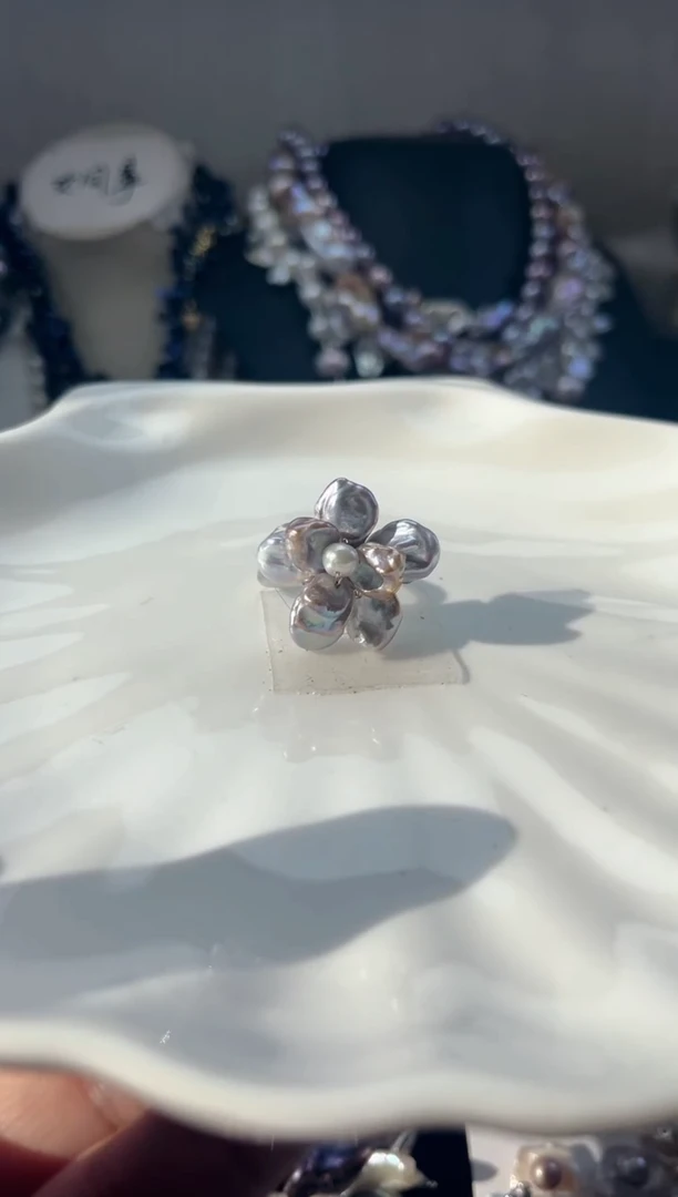 未镶嵌戒指淡水珍珠～****～【纯恬珠宝】