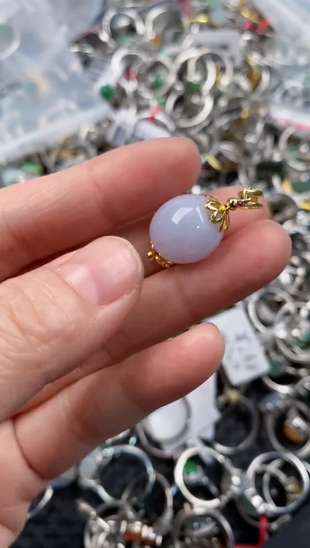 银S925镶嵌戒指翡翠555             9