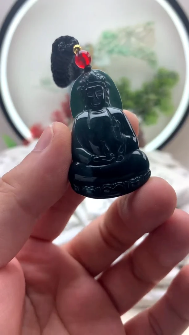 颈饰未镶嵌翡翠碧**蓝挂件【福利款】