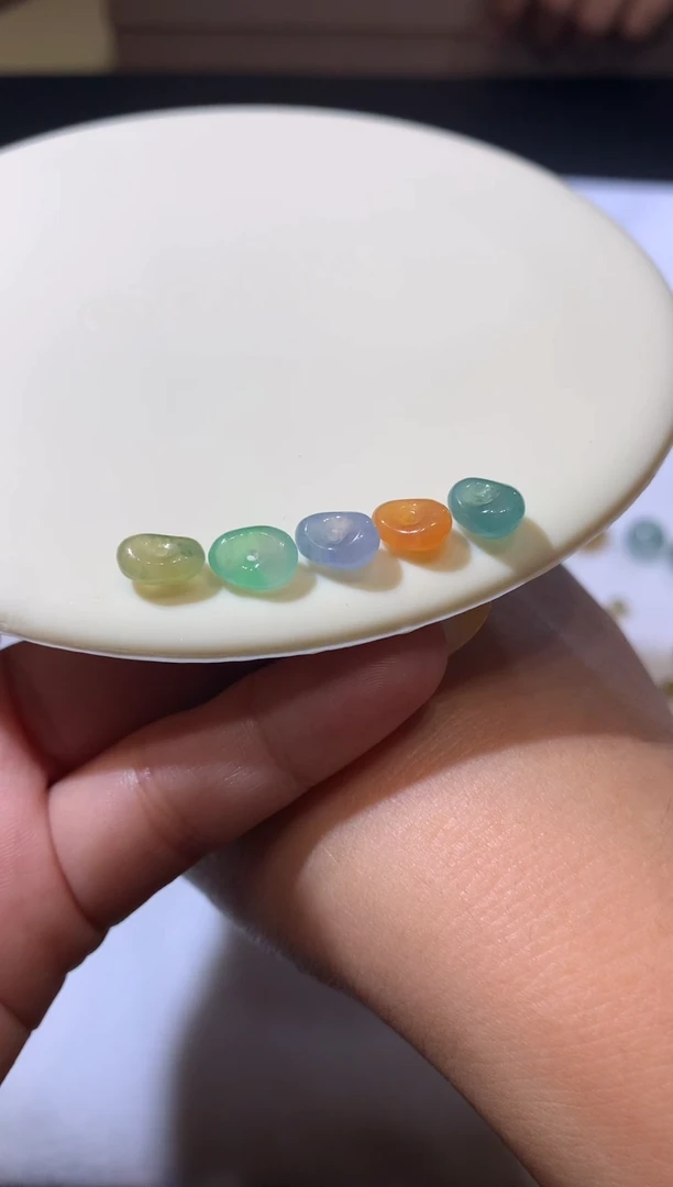 未镶嵌定制翡翠风生水起五个一组