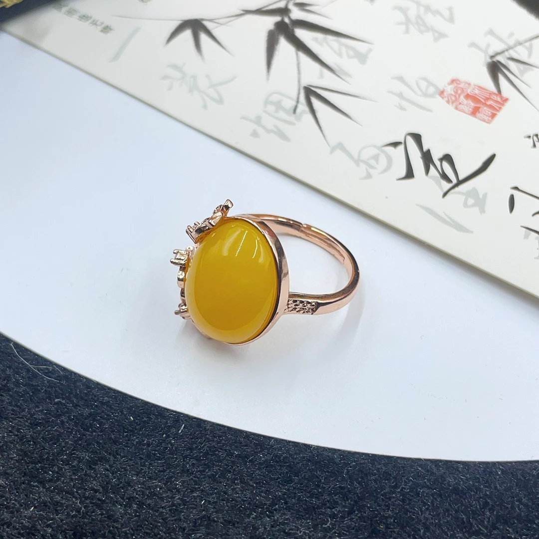 戒指 3816黄色开口戒指多样性发货