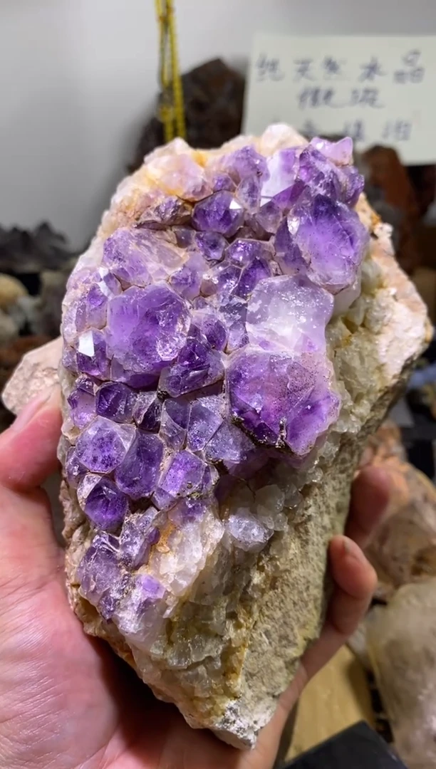 未镶嵌珠宝半成品水晶71号2011g超七帝王紫花园