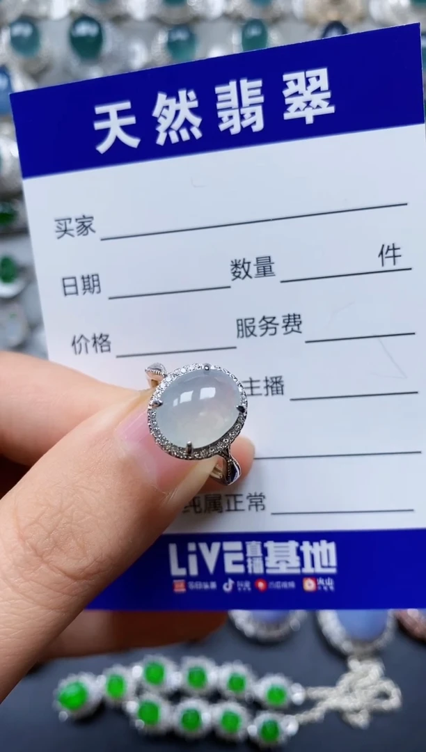 【闪购商品】翡翠戒指银S925镶嵌0529