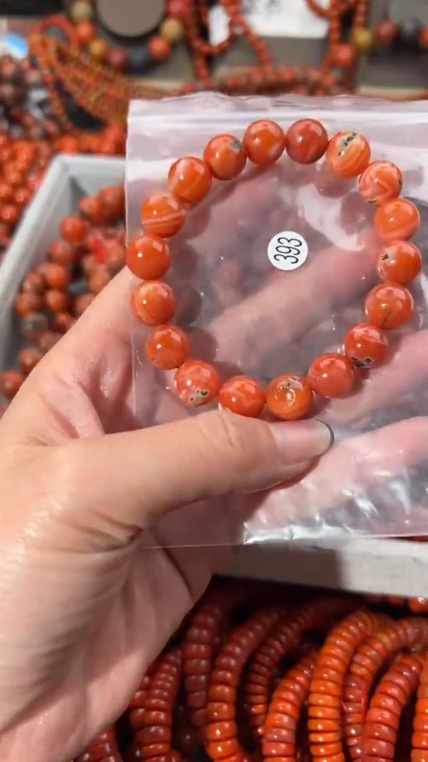 南红玛瑙未镶嵌手串11+