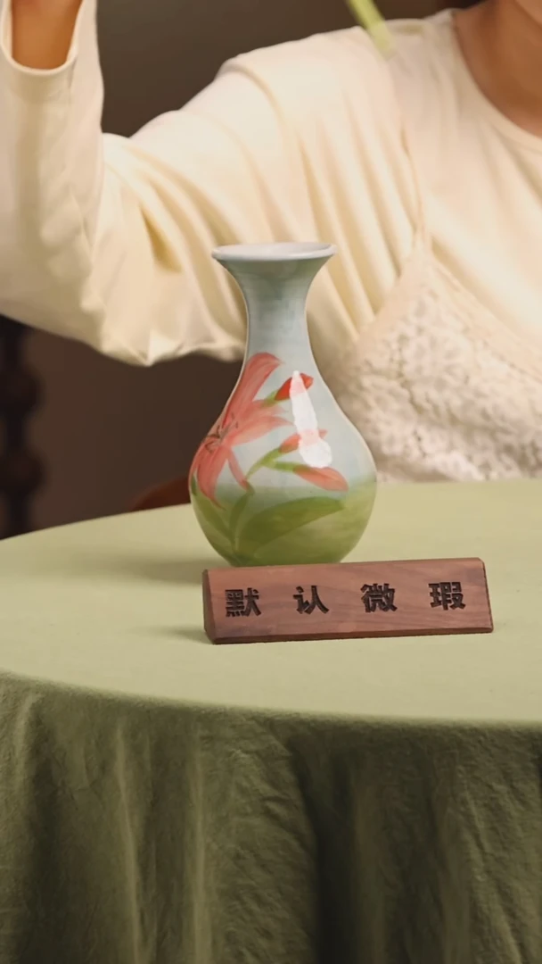 摆件不带花景德镇手工手绘陶瓷花瓶赏瓶