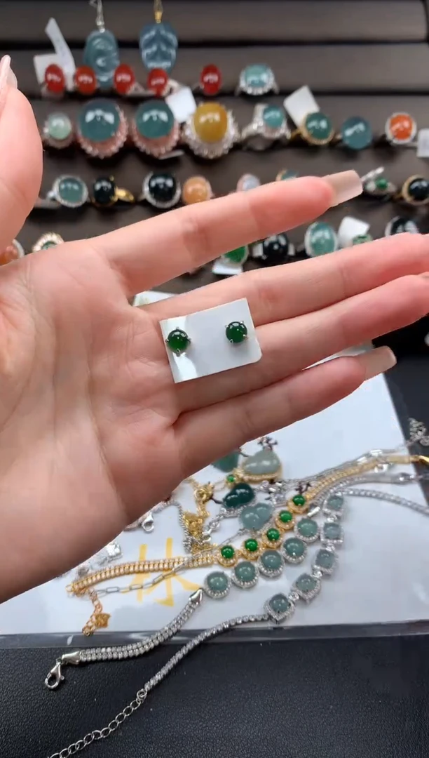 【闪购商品】翡翠戒指银S925镶嵌3213213123