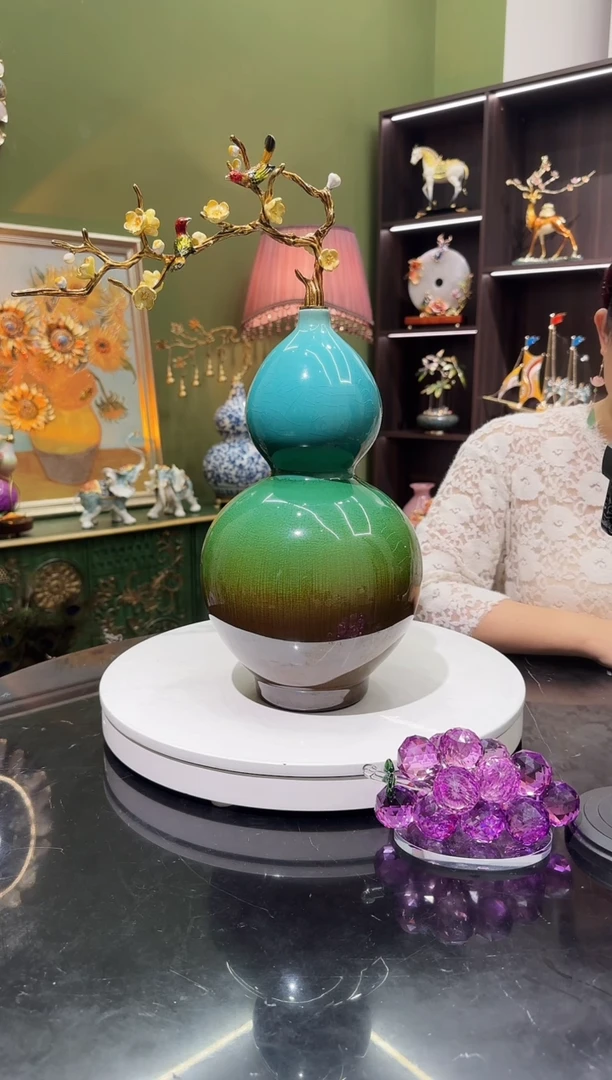 陶瓷珐琅彩  葫芦 喜上眉梢