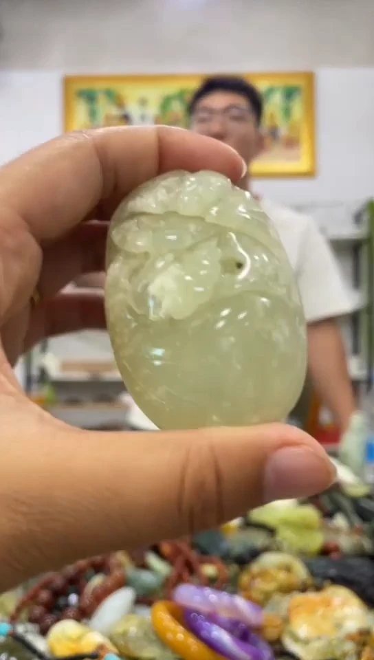 未镶嵌岫玉手把