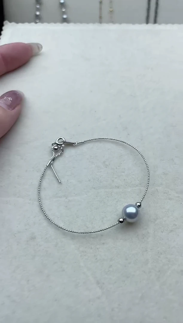 【闪购商品】海水珍珠手链银S925镶嵌15