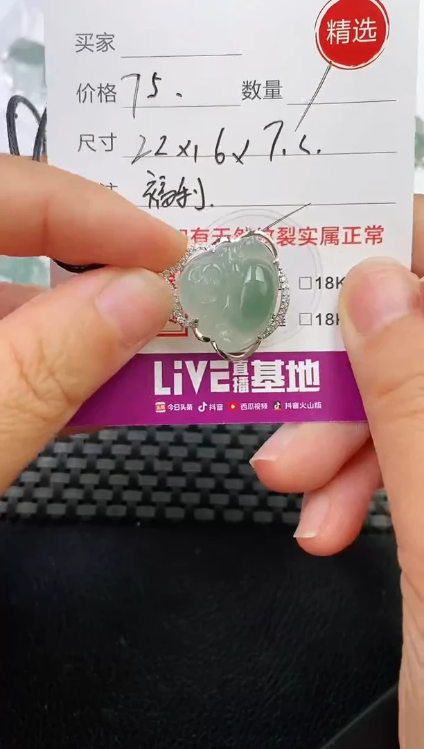 翡翠银S925镶嵌颈饰吊坠