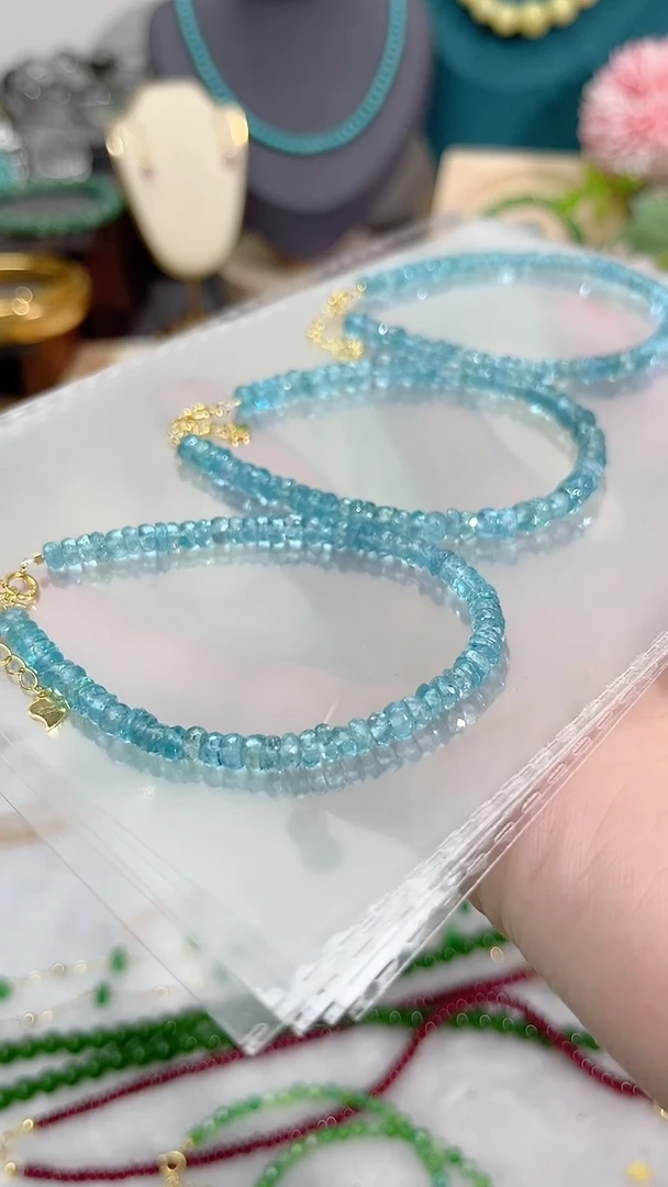 【闪购商品】手链磷灰石银S925镶嵌刻99