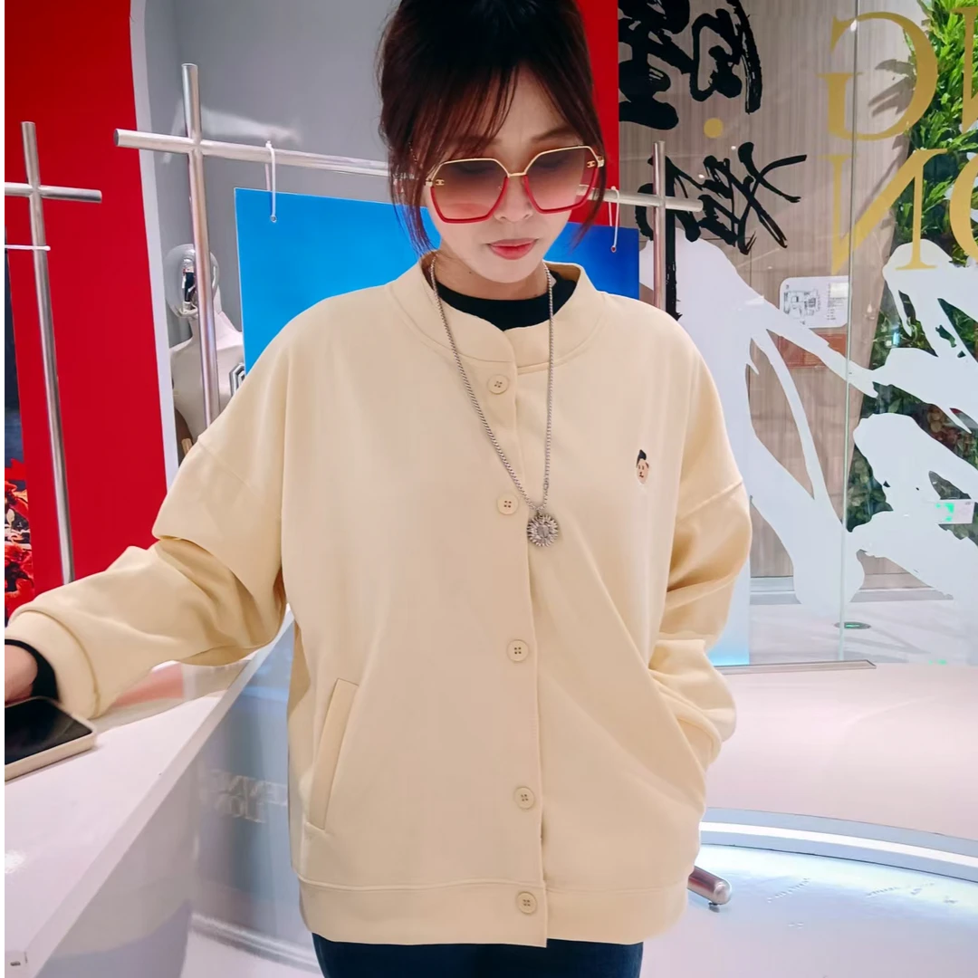 韩版针织外套长袖时尚休闲女款百搭上衣秋季针织宽松纯色设计师