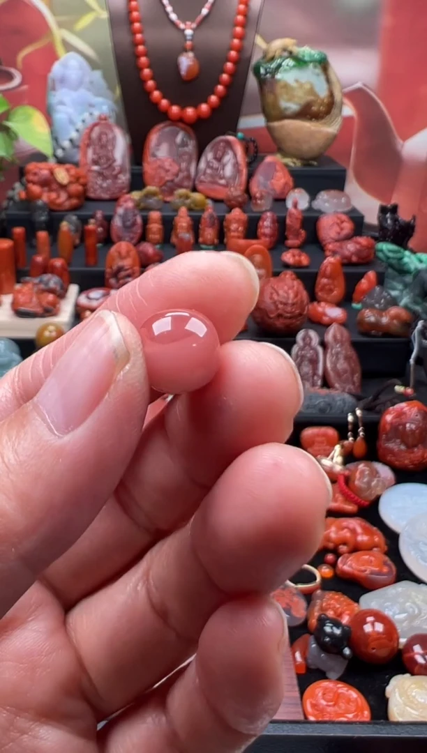 未镶嵌单珠南红玛瑙10*9mm