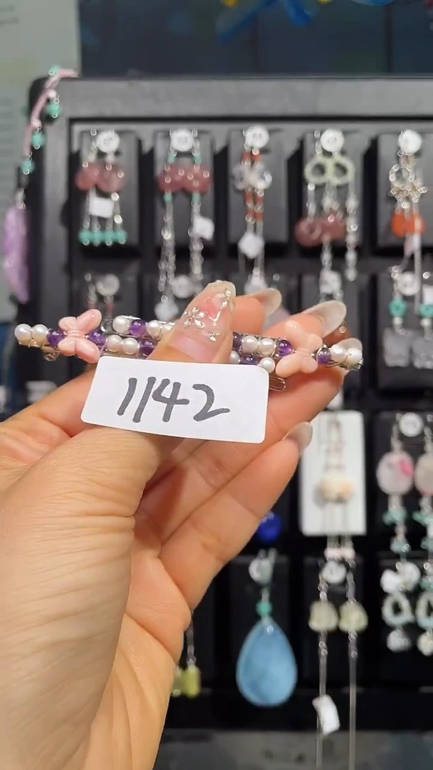 银S925镶嵌耳饰紫晶喜欢拍