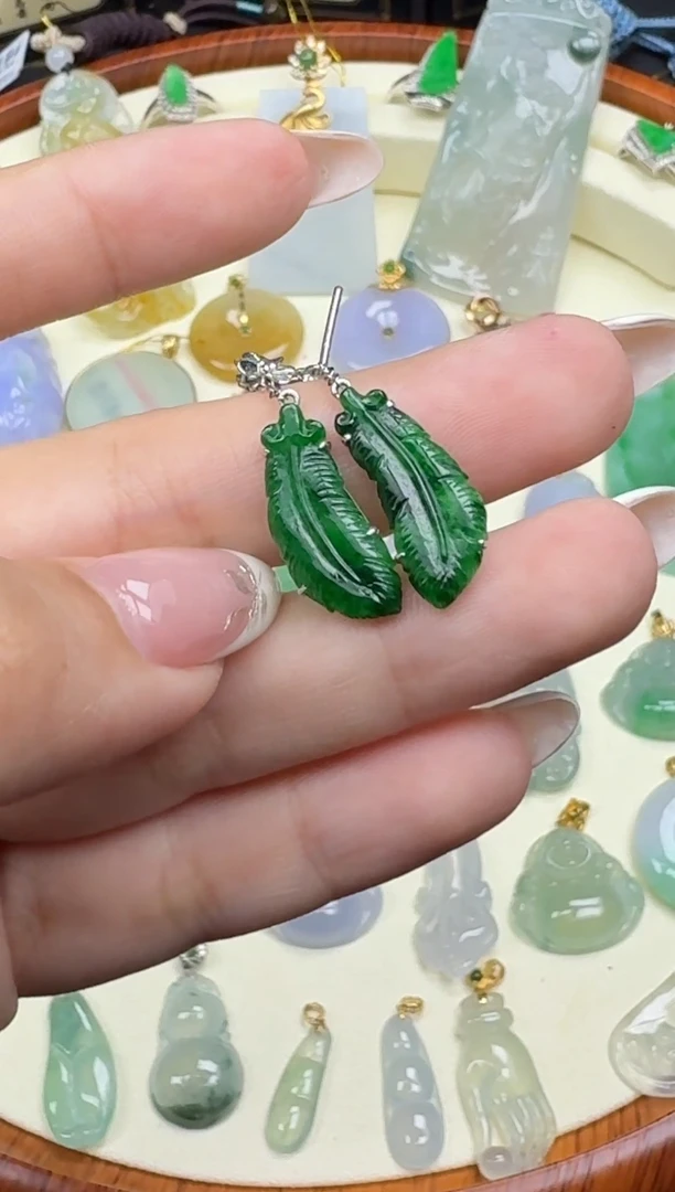 未镶嵌翡翠耳饰2300